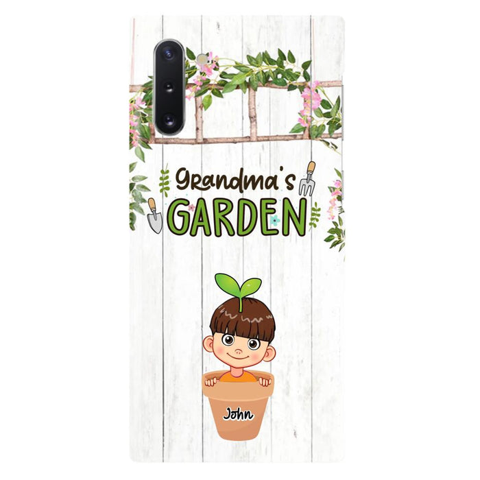 Custom Personalized Grandma's Garden Phone Case - Gift Idea For Grandma/ Mother's Day Gift - Up to 10 Kids - Case For iPhone And Samsung