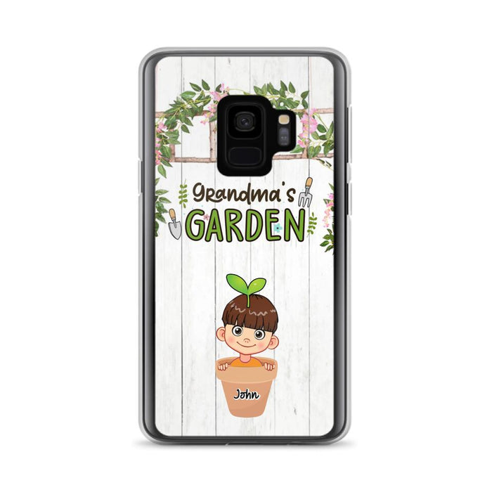 Custom Personalized Grandma's Garden Phone Case - Gift Idea For Grandma/ Mother's Day Gift - Up to 10 Kids - Case For iPhone And Samsung