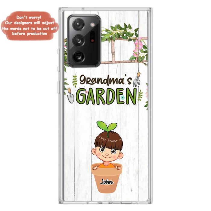 Custom Personalized Grandma's Garden Phone Case - Gift Idea For Grandma/ Mother's Day Gift - Up to 10 Kids - Case For iPhone And Samsung