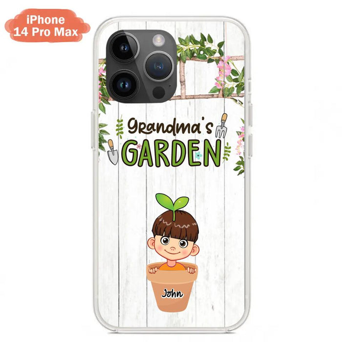 Custom Personalized Grandma's Garden Phone Case - Gift Idea For Grandma/ Mother's Day Gift - Up to 10 Kids - Case For iPhone And Samsung