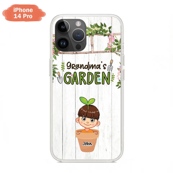 Custom Personalized Grandma's Garden Phone Case - Gift Idea For Grandma/ Mother's Day Gift - Up to 10 Kids - Case For iPhone And Samsung