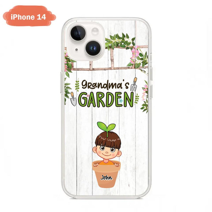 Custom Personalized Grandma's Garden Phone Case - Gift Idea For Grandma/ Mother's Day Gift - Up to 10 Kids - Case For iPhone And Samsung