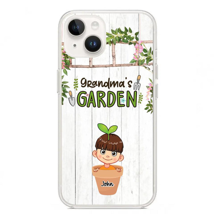 Custom Personalized Grandma's Garden Phone Case - Gift Idea For Grandma/ Mother's Day Gift - Up to 10 Kids - Case For iPhone And Samsung