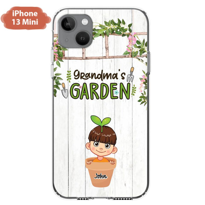 Custom Personalized Grandma's Garden Phone Case - Gift Idea For Grandma/ Mother's Day Gift - Up to 10 Kids - Case For iPhone And Samsung