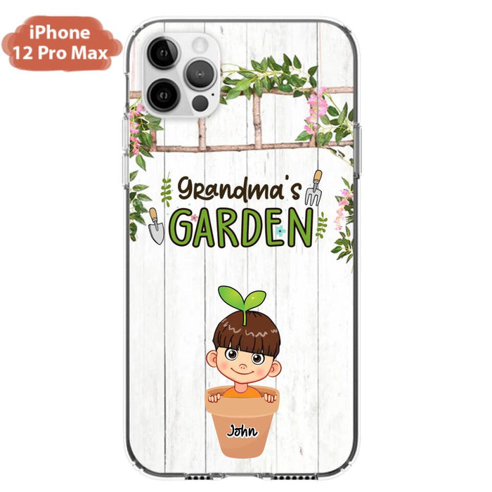 Custom Personalized Grandma's Garden Phone Case - Gift Idea For Grandma/ Mother's Day Gift - Up to 10 Kids - Case For iPhone And Samsung