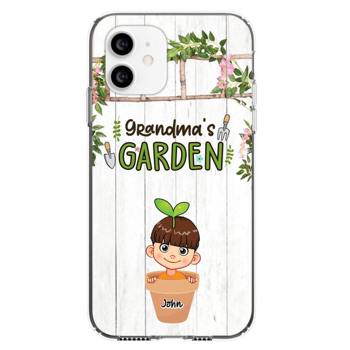 Custom Personalized Grandma's Garden Phone Case - Gift Idea For Grandma/ Mother's Day Gift - Up to 10 Kids - Case For iPhone And Samsung