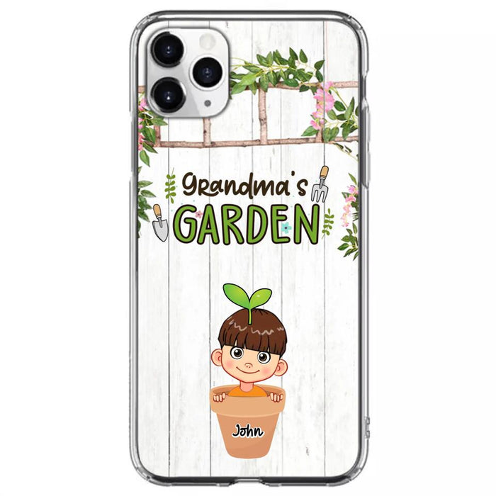 Custom Personalized Grandma's Garden Phone Case - Gift Idea For Grandma/ Mother's Day Gift - Up to 10 Kids - Case For iPhone And Samsung