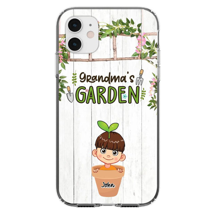 Custom Personalized Grandma's Garden Phone Case - Gift Idea For Grandma/ Mother's Day Gift - Up to 10 Kids - Case For iPhone And Samsung