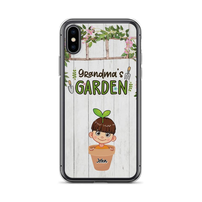 Custom Personalized Grandma's Garden Phone Case - Gift Idea For Grandma/ Mother's Day Gift - Up to 10 Kids - Case For iPhone And Samsung