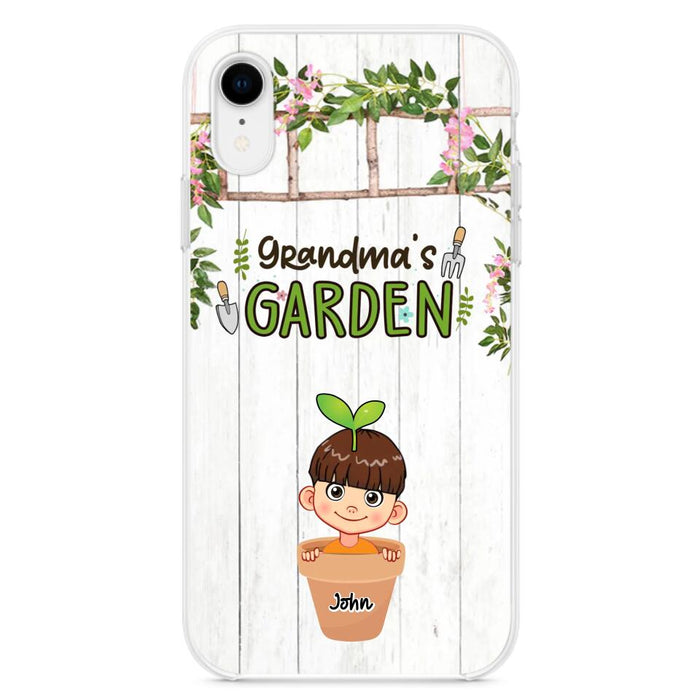 Custom Personalized Grandma's Garden Phone Case - Gift Idea For Grandma/ Mother's Day Gift - Up to 10 Kids - Case For iPhone And Samsung