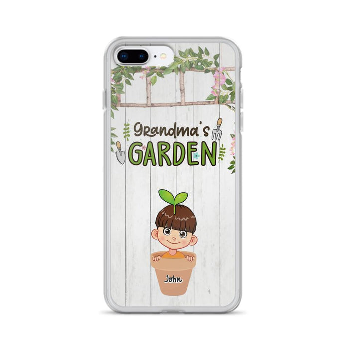 Custom Personalized Grandma's Garden Phone Case - Gift Idea For Grandma/ Mother's Day Gift - Up to 10 Kids - Case For iPhone And Samsung