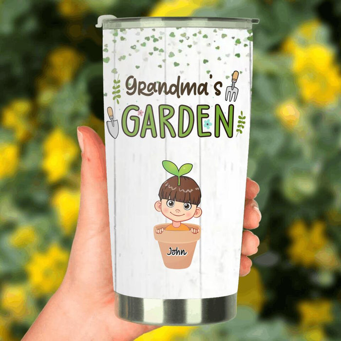 Custom Personalized Grandma's Garden Tumbler - Gift Idea For Grandma/ Mother's Day Gift - Up to 10 Kids