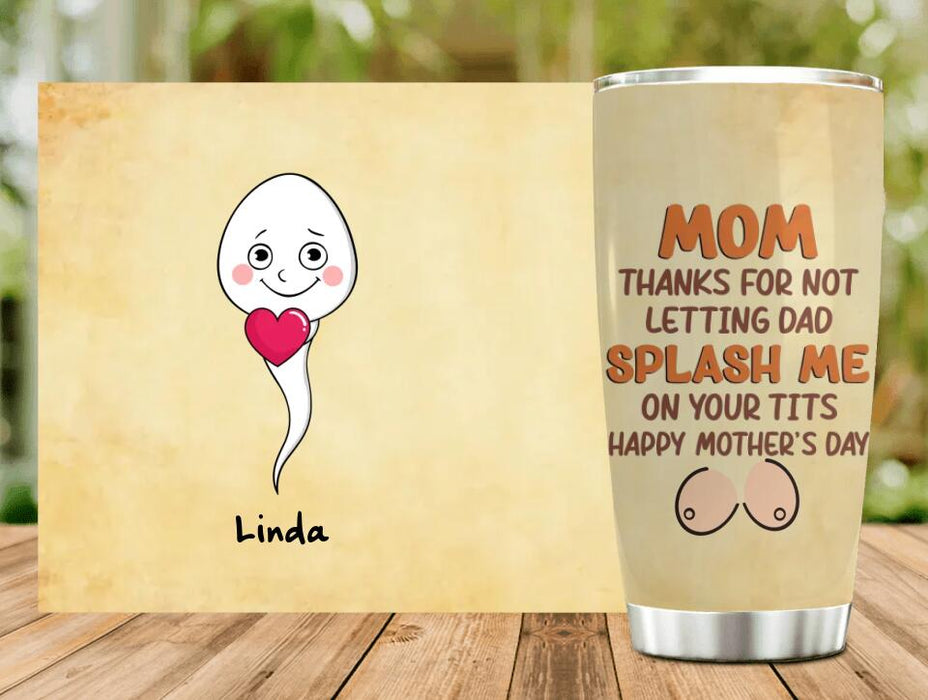 Custom Personalized Sperms Tumbler - Gift Idea From Kids - Upto 6 Sperms