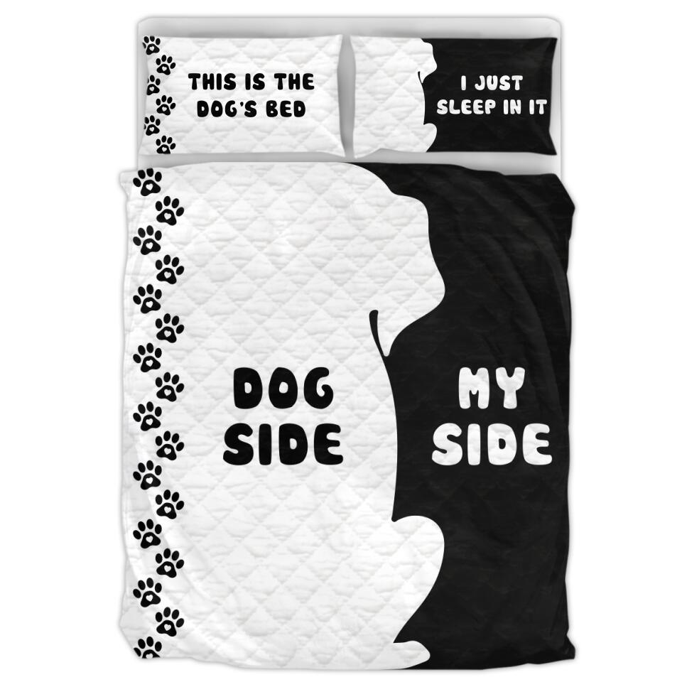 Custom Personalized Dog Quilt Bed Sets Gift Idea For Dog Lovers/Moth