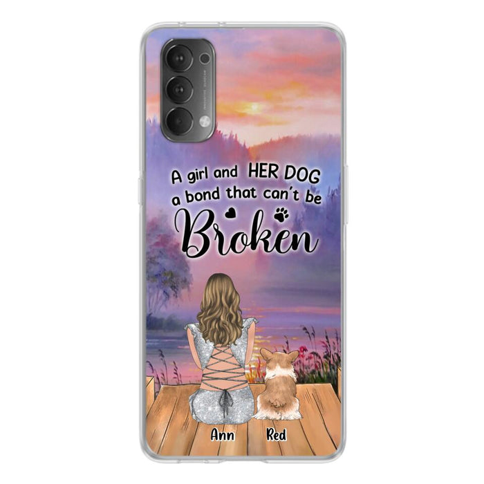 Custom Personalized Dog Mom Phone Case - Upto 4 Dogs - Mother's Day Gift Idea for Dog Lovers - A Girl And Her Dog A Bond That Can't Be Broken - Case for Xiaomi/Huawei/Oppo