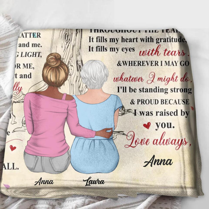 Custom Personalized Mom Singer Layer Fleece/Quilt Blanket - Upto 4 Daughters - Mother's Day Gift Idea from Daughters - Mom I Know How It Can Feel Like Time Is Quickly Passing By