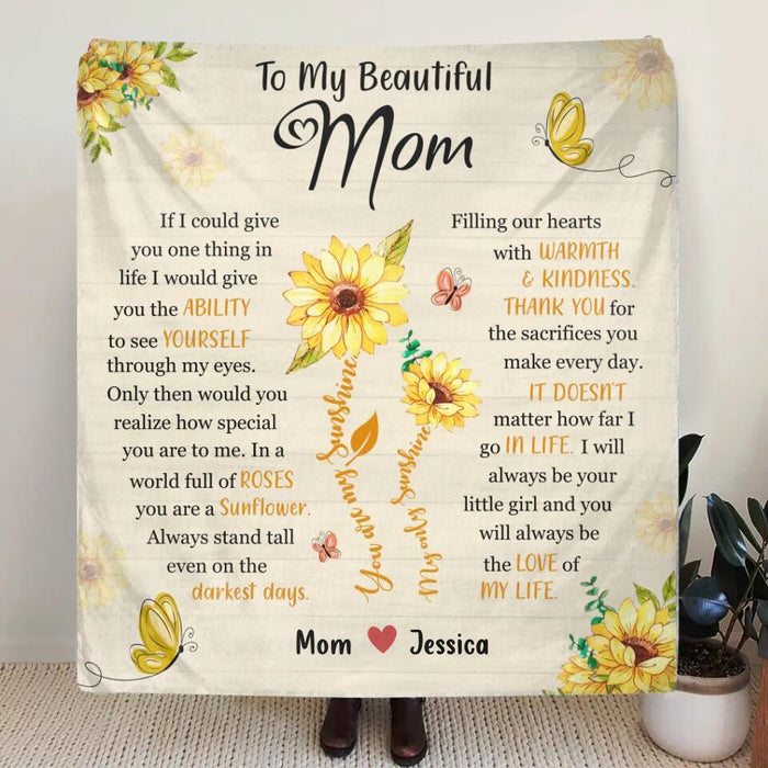 Custom Personalized To My Mom Quilt/Single Layer Fleece Blanket - Gift Idea For Mother's Day - You Will Always Be The Love Of My Life