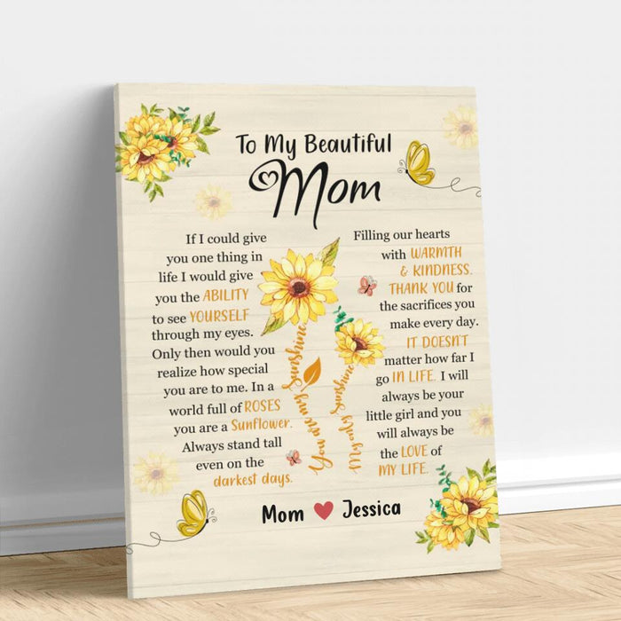 Custom Personalized To My Mom Vertical Canvas - Gift Idea For Mother's Day - You Will Always Be The Love Of My Life