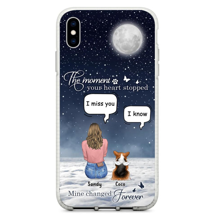 Custom Personalized Memorial Pet Phone Case -  Memorial Gift Idea For Dog Owners/Mother's Day - The Moment Your Heart Stopped Mine Changed Forever  - Case for iPhone/Samsung