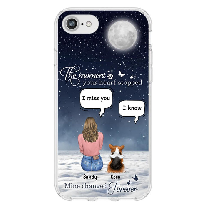 Custom Personalized Memorial Pet Phone Case -  Memorial Gift Idea For Dog Owners/Mother's Day - The Moment Your Heart Stopped Mine Changed Forever  - Case for iPhone/Samsung