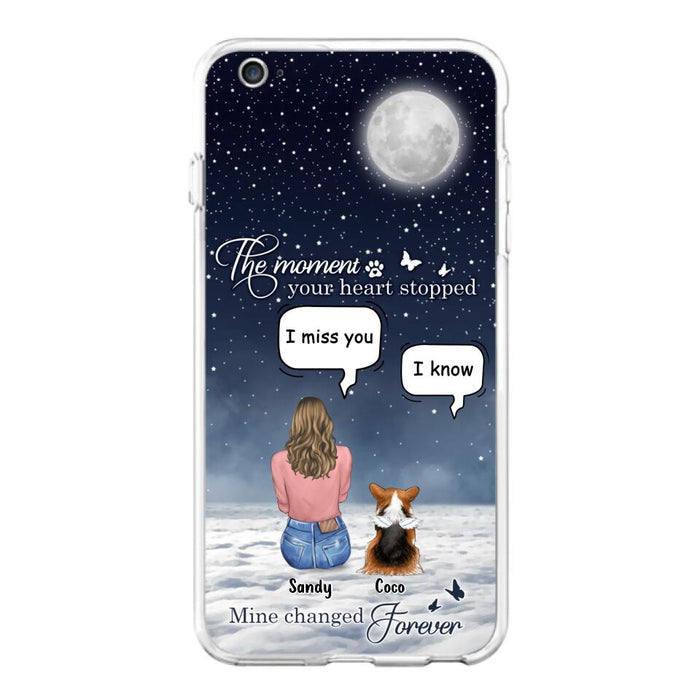 Custom Personalized Memorial Pet Phone Case -  Memorial Gift Idea For Dog Owners/Mother's Day - The Moment Your Heart Stopped Mine Changed Forever  - Case for iPhone/Samsung