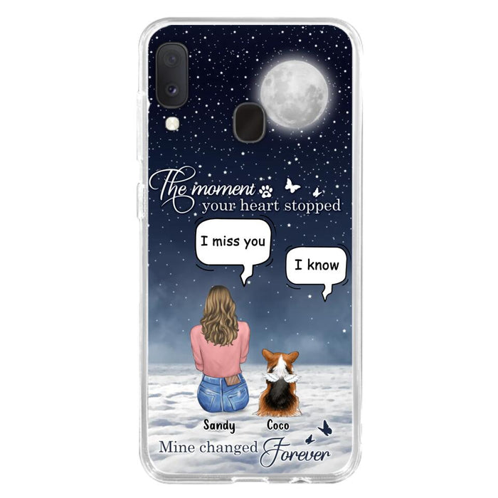 Custom Personalized Memorial Pet Phone Case -  Memorial Gift Idea For Dog Owners/Mother's Day - The Moment Your Heart Stopped Mine Changed Forever  - Case for iPhone/Samsung