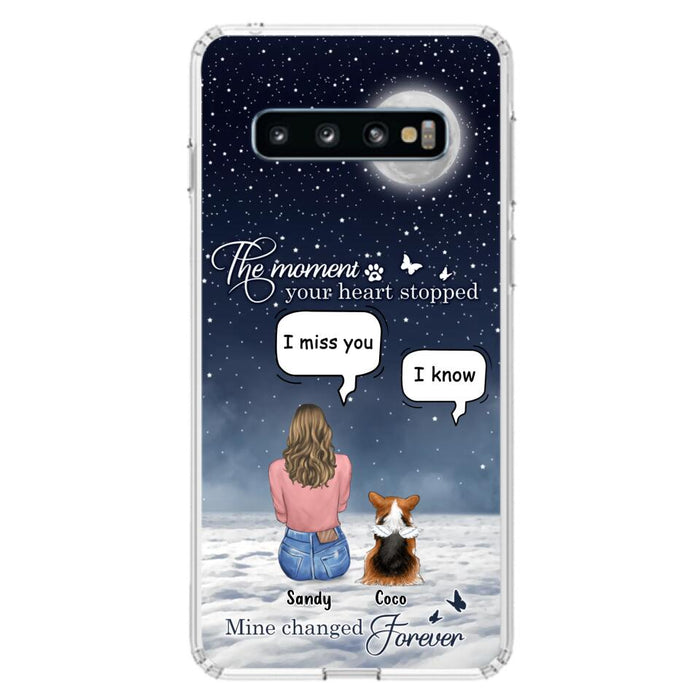 Custom Personalized Memorial Pet Phone Case -  Memorial Gift Idea For Dog Owners/Mother's Day - The Moment Your Heart Stopped Mine Changed Forever  - Case for iPhone/Samsung