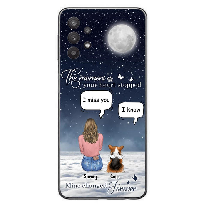 Custom Personalized Memorial Pet Phone Case -  Memorial Gift Idea For Dog Owners/Mother's Day - The Moment Your Heart Stopped Mine Changed Forever  - Case for iPhone/Samsung