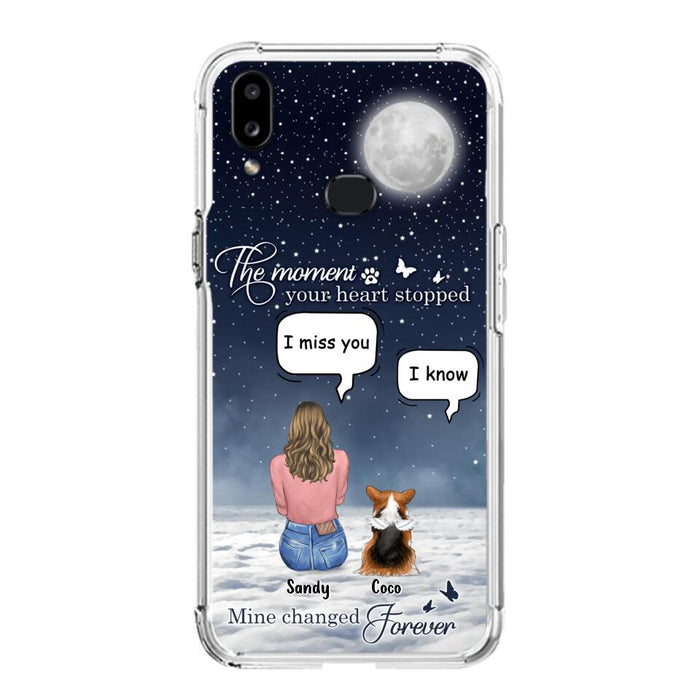 Custom Personalized Memorial Pet Phone Case -  Memorial Gift Idea For Dog Owners/Mother's Day - The Moment Your Heart Stopped Mine Changed Forever  - Case for iPhone/Samsung