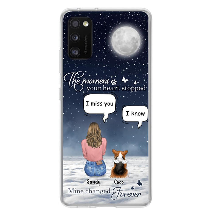 Custom Personalized Memorial Pet Phone Case -  Memorial Gift Idea For Dog Owners/Mother's Day - The Moment Your Heart Stopped Mine Changed Forever  - Case for iPhone/Samsung