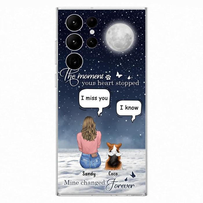 Custom Personalized Memorial Pet Phone Case -  Memorial Gift Idea For Dog Owners/Mother's Day - The Moment Your Heart Stopped Mine Changed Forever  - Case for iPhone/Samsung