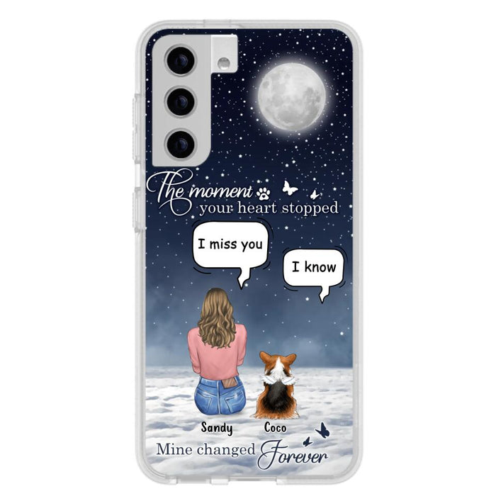 Custom Personalized Memorial Pet Phone Case -  Memorial Gift Idea For Dog Owners/Mother's Day - The Moment Your Heart Stopped Mine Changed Forever  - Case for iPhone/Samsung