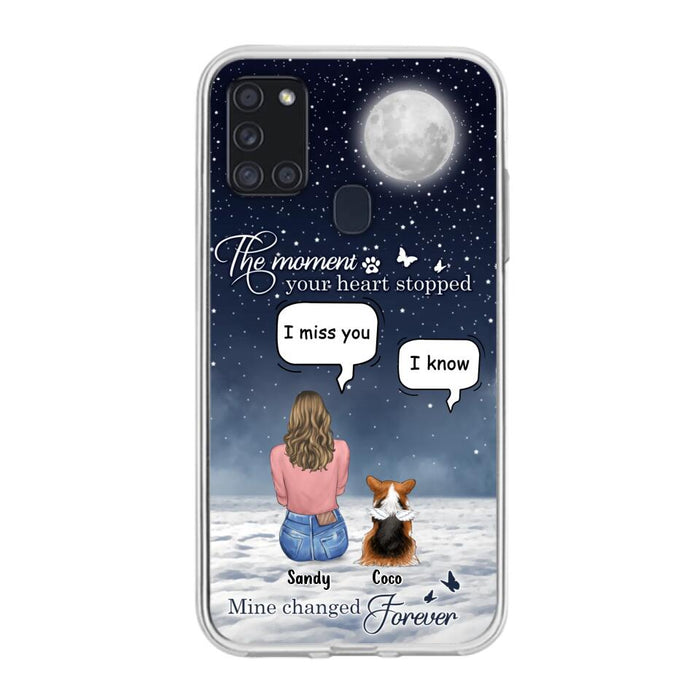 Custom Personalized Memorial Pet Phone Case -  Memorial Gift Idea For Dog Owners/Mother's Day - The Moment Your Heart Stopped Mine Changed Forever  - Case for iPhone/Samsung