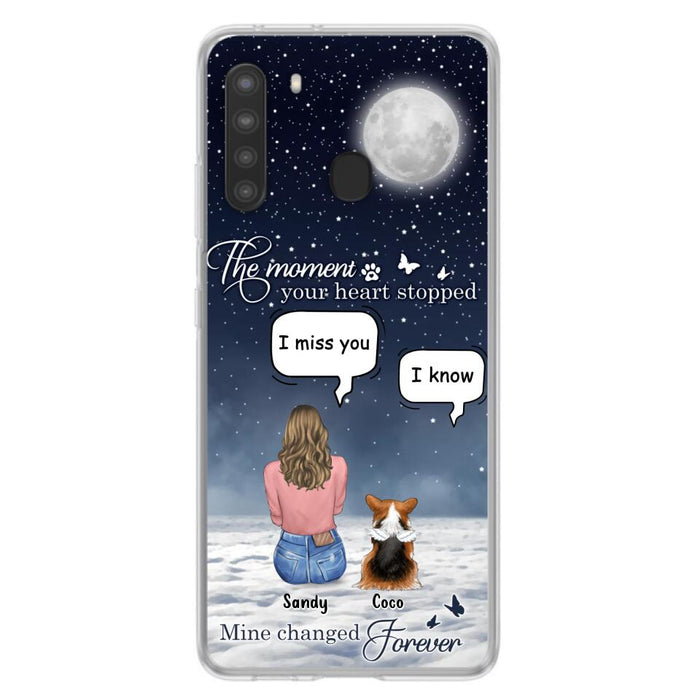 Custom Personalized Memorial Pet Phone Case -  Memorial Gift Idea For Dog Owners/Mother's Day - The Moment Your Heart Stopped Mine Changed Forever  - Case for iPhone/Samsung