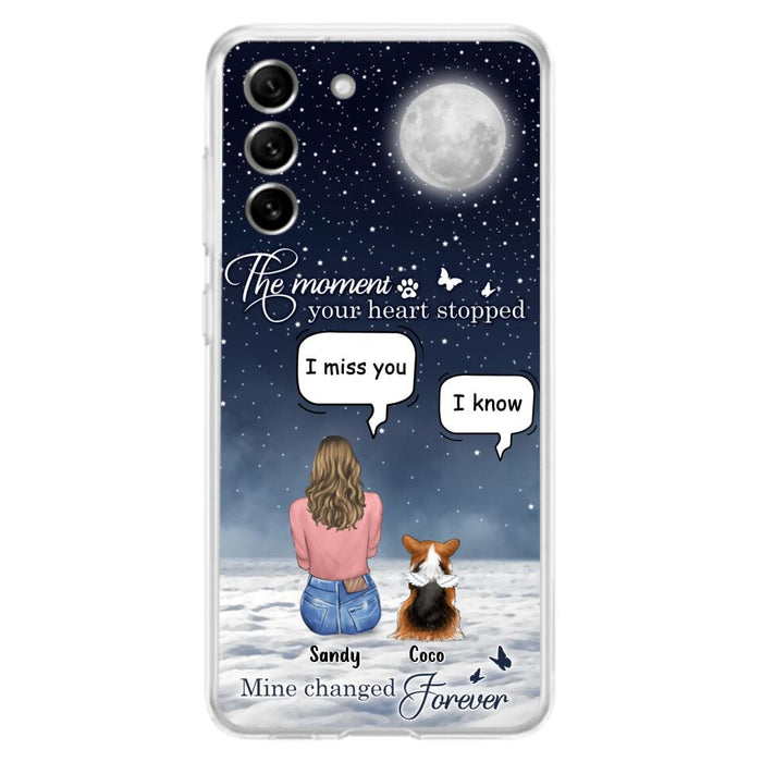 Custom Personalized Memorial Pet Phone Case -  Memorial Gift Idea For Dog Owners/Mother's Day - The Moment Your Heart Stopped Mine Changed Forever  - Case for iPhone/Samsung