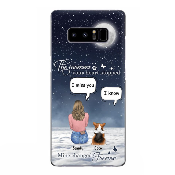 Custom Personalized Memorial Pet Phone Case -  Memorial Gift Idea For Dog Owners/Mother's Day - The Moment Your Heart Stopped Mine Changed Forever  - Case for iPhone/Samsung