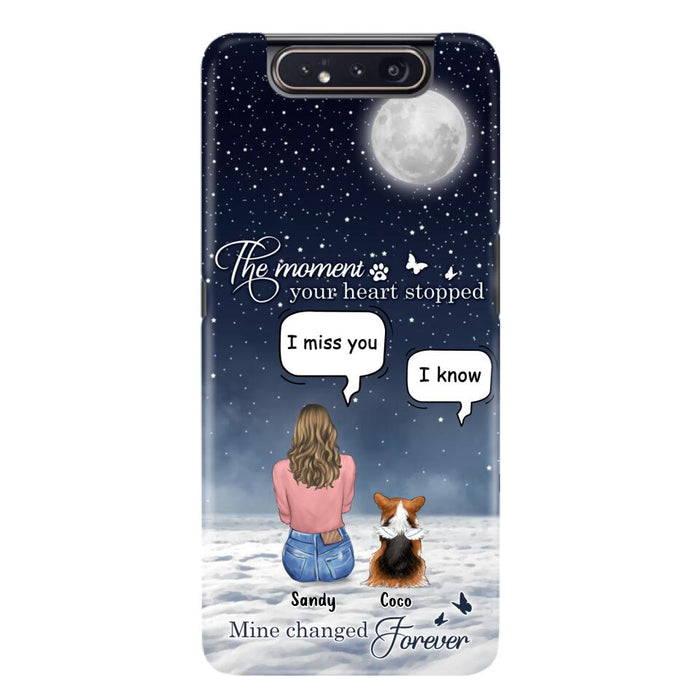 Custom Personalized Memorial Pet Phone Case -  Memorial Gift Idea For Dog Owners/Mother's Day - The Moment Your Heart Stopped Mine Changed Forever  - Case for iPhone/Samsung