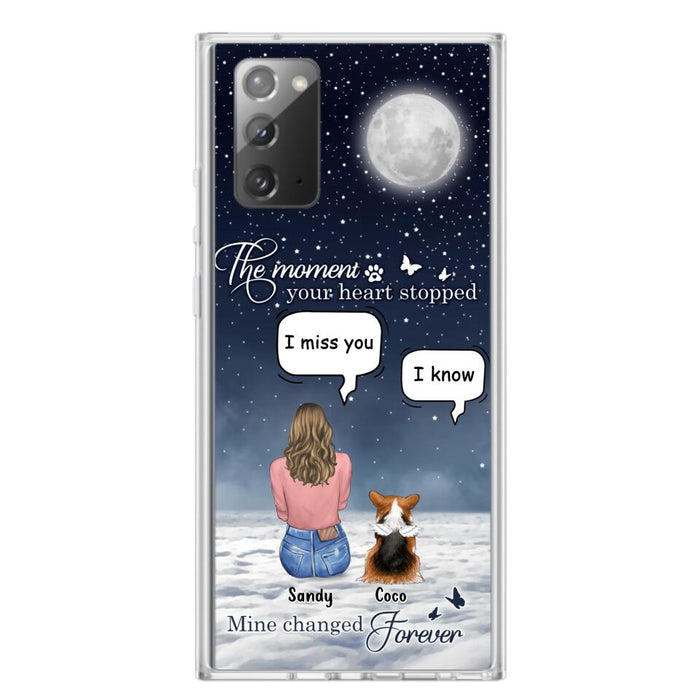 Custom Personalized Memorial Pet Phone Case -  Memorial Gift Idea For Dog Owners/Mother's Day - The Moment Your Heart Stopped Mine Changed Forever  - Case for iPhone/Samsung