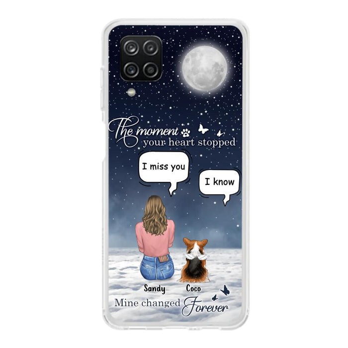 Custom Personalized Memorial Pet Phone Case -  Memorial Gift Idea For Dog Owners/Mother's Day - The Moment Your Heart Stopped Mine Changed Forever  - Case for iPhone/Samsung