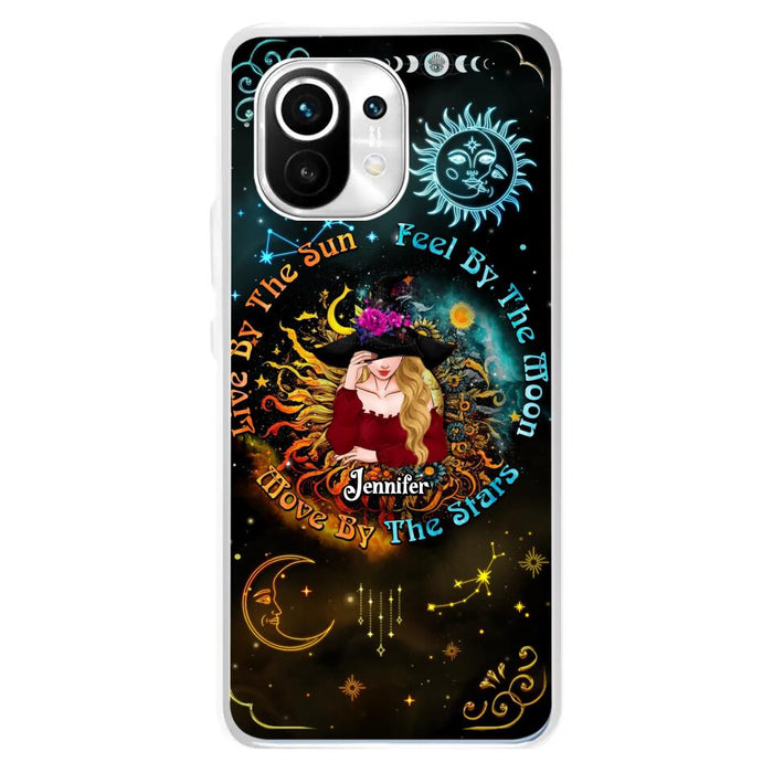 Custom Personalized Witch Phone Case - Gift Idea For Halloween/Witch Lovers - Live By The Sun Feel By The Moon Move By The Stars - Case For Oppo, Xiaomi & Huawei