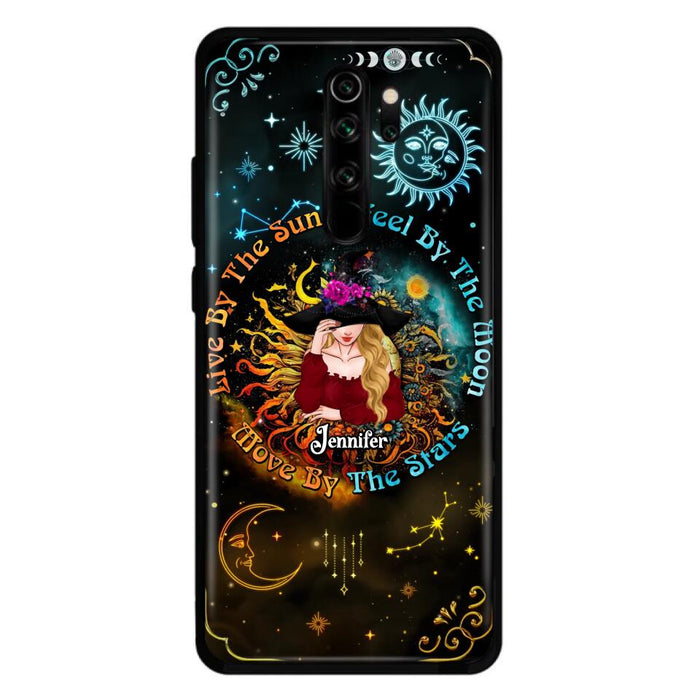 Custom Personalized Witch Phone Case - Gift Idea For Halloween/Witch Lovers - Live By The Sun Feel By The Moon Move By The Stars - Case For Oppo, Xiaomi & Huawei