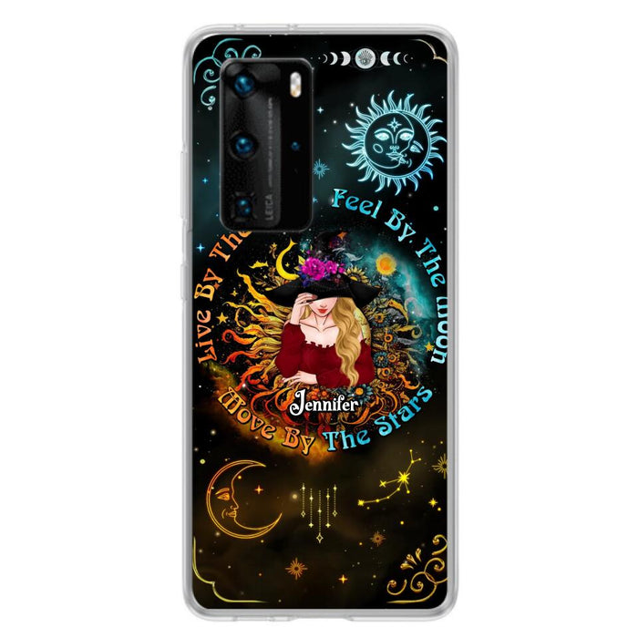 Custom Personalized Witch Phone Case - Gift Idea For Halloween/Witch Lovers - Live By The Sun Feel By The Moon Move By The Stars - Case For Oppo, Xiaomi & Huawei