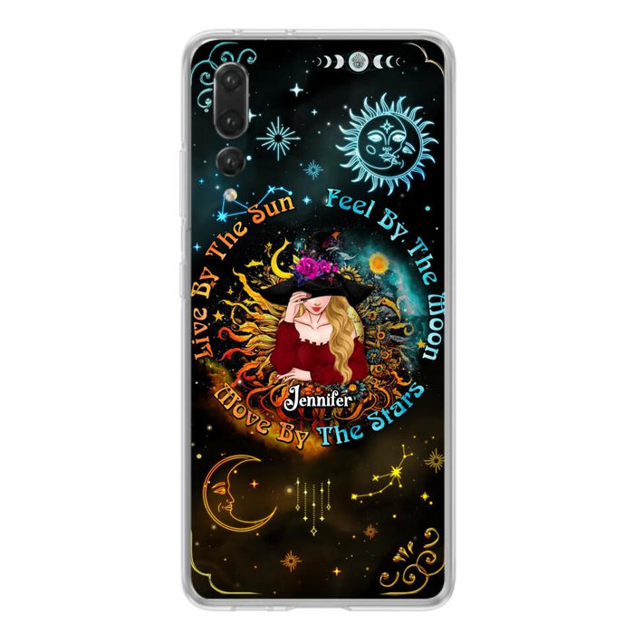 Custom Personalized Witch Phone Case - Gift Idea For Halloween/Witch Lovers - Live By The Sun Feel By The Moon Move By The Stars - Case For Oppo, Xiaomi & Huawei