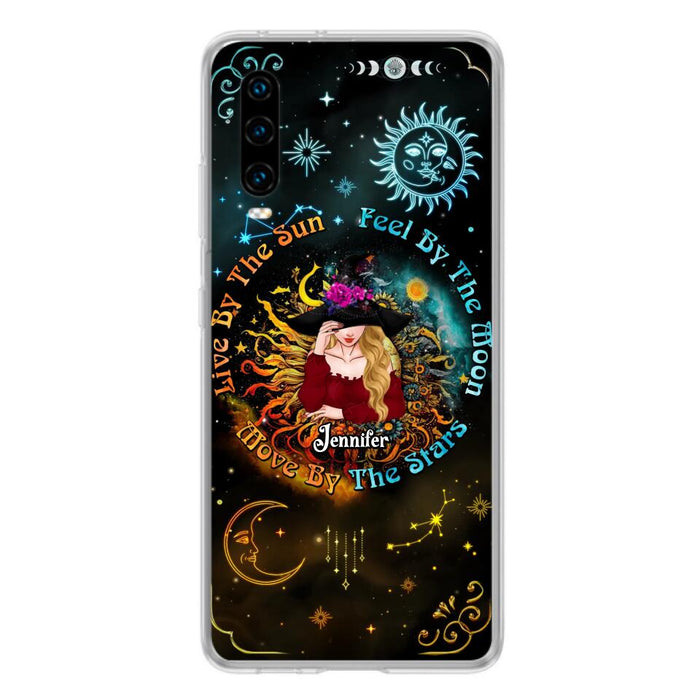 Custom Personalized Witch Phone Case - Gift Idea For Halloween/Witch Lovers - Live By The Sun Feel By The Moon Move By The Stars - Case For Oppo, Xiaomi & Huawei