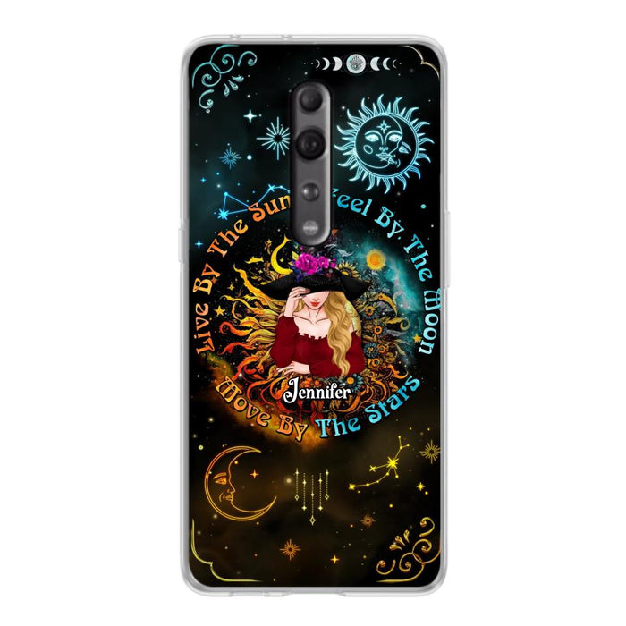 Custom Personalized Witch Phone Case - Gift Idea For Halloween/Witch Lovers - Live By The Sun Feel By The Moon Move By The Stars - Case For Oppo, Xiaomi & Huawei