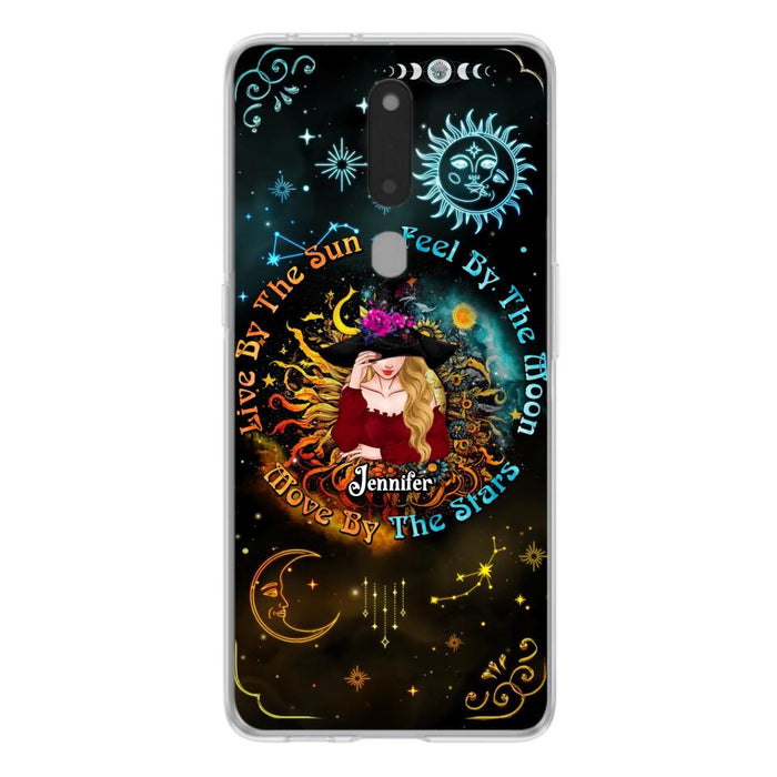 Custom Personalized Witch Phone Case - Gift Idea For Halloween/Witch Lovers - Live By The Sun Feel By The Moon Move By The Stars - Case For Oppo, Xiaomi & Huawei