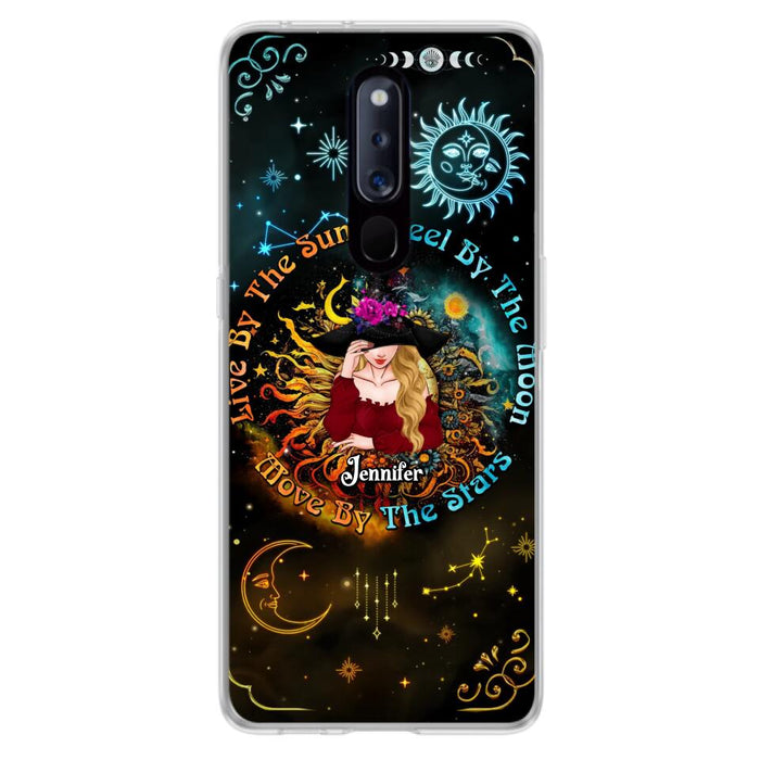 Custom Personalized Witch Phone Case - Gift Idea For Halloween/Witch Lovers - Live By The Sun Feel By The Moon Move By The Stars - Case For Oppo, Xiaomi & Huawei