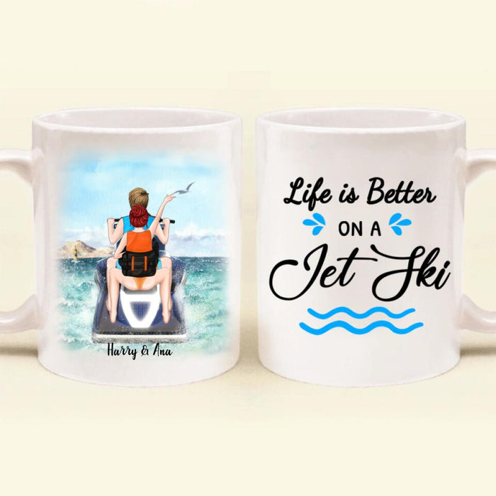 Personalized Coffee Jet Ski Mug - Best Gift For Jet ski Couple Lovers - Life Is Better On A Jet Ski