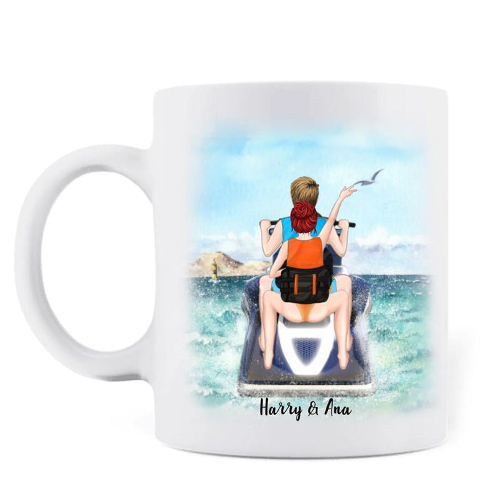 Personalized Coffee Jet Ski Mug - Best Gift For Jet ski Couple Lovers - Life Is Better On A Jet Ski