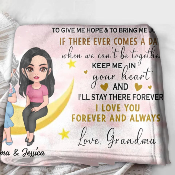 Custom Personalized To My Granddaughter Quilt/Single Layer Fleece Blanket - Best Gift Idea For Granddaughter - There Was A Girl Who Stole My Heart